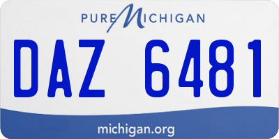 MI license plate DAZ6481
