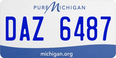 MI license plate DAZ6487