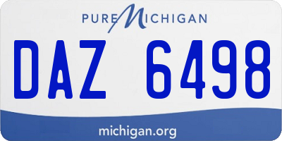 MI license plate DAZ6498