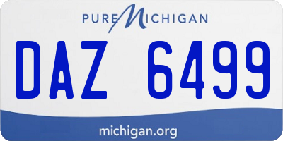 MI license plate DAZ6499