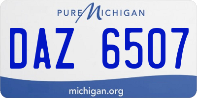 MI license plate DAZ6507