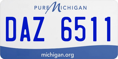 MI license plate DAZ6511