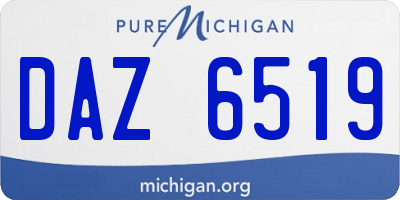MI license plate DAZ6519