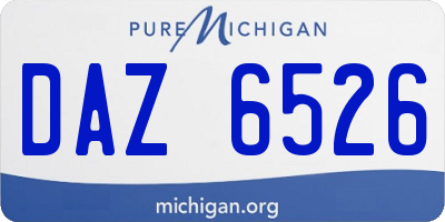MI license plate DAZ6526