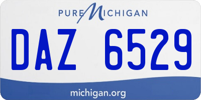 MI license plate DAZ6529