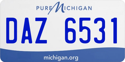 MI license plate DAZ6531