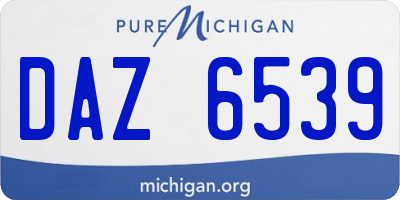 MI license plate DAZ6539