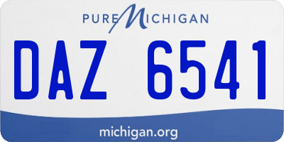 MI license plate DAZ6541