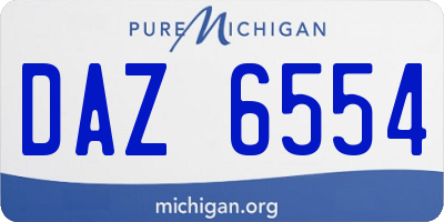 MI license plate DAZ6554