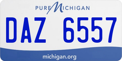 MI license plate DAZ6557