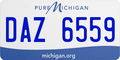 MI license plate DAZ6559