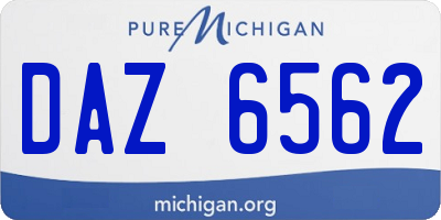 MI license plate DAZ6562