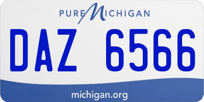 MI license plate DAZ6566