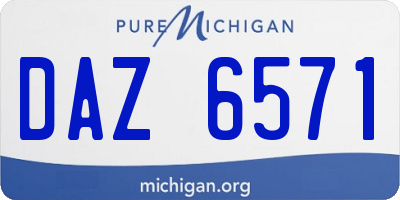MI license plate DAZ6571