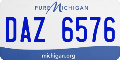 MI license plate DAZ6576