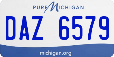 MI license plate DAZ6579