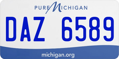 MI license plate DAZ6589