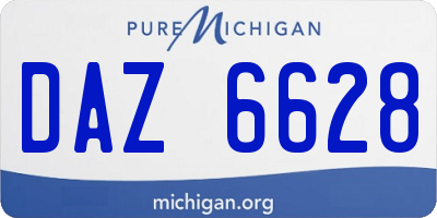 MI license plate DAZ6628