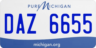 MI license plate DAZ6655