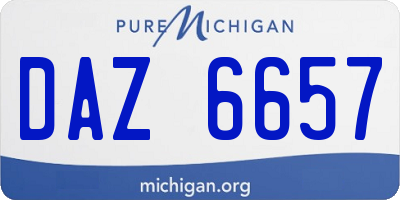 MI license plate DAZ6657