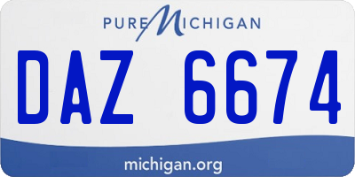 MI license plate DAZ6674