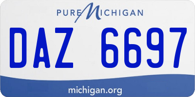 MI license plate DAZ6697