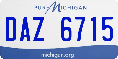 MI license plate DAZ6715
