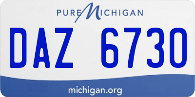 MI license plate DAZ6730