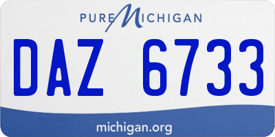 MI license plate DAZ6733