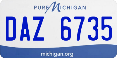 MI license plate DAZ6735