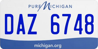 MI license plate DAZ6748