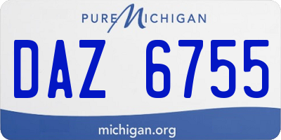MI license plate DAZ6755