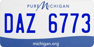 MI license plate DAZ6773