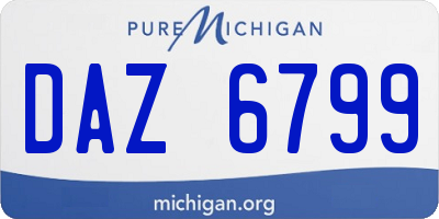 MI license plate DAZ6799
