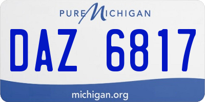 MI license plate DAZ6817