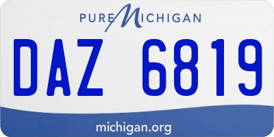 MI license plate DAZ6819