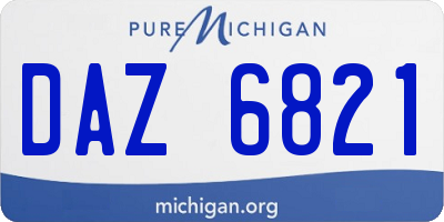 MI license plate DAZ6821