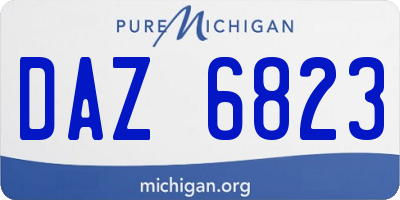 MI license plate DAZ6823