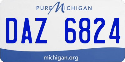 MI license plate DAZ6824