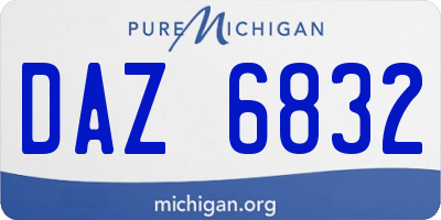 MI license plate DAZ6832