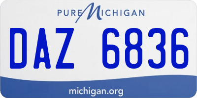 MI license plate DAZ6836