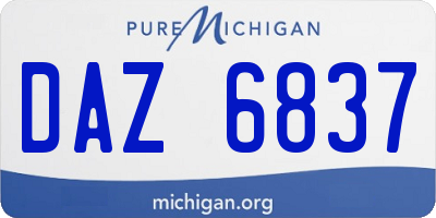 MI license plate DAZ6837