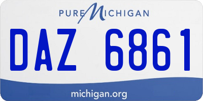 MI license plate DAZ6861