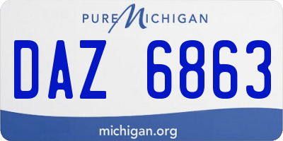 MI license plate DAZ6863