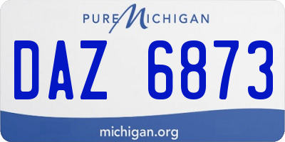 MI license plate DAZ6873