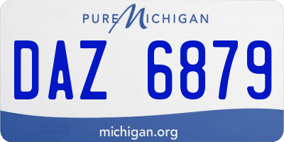 MI license plate DAZ6879