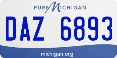 MI license plate DAZ6893