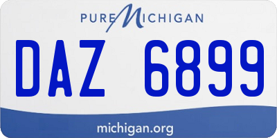 MI license plate DAZ6899