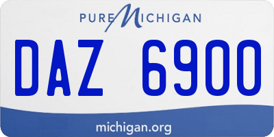 MI license plate DAZ6900