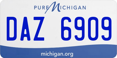MI license plate DAZ6909